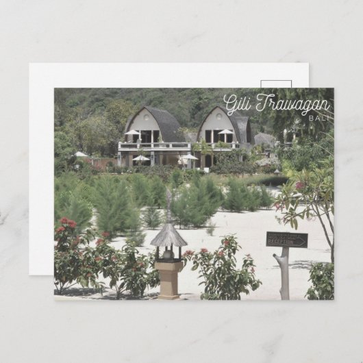 Gili Trawagan - Bali Postkarte (Vorne/Hinten)