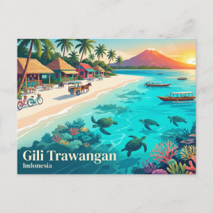 Gili Trawangan Indonesien Postkarte