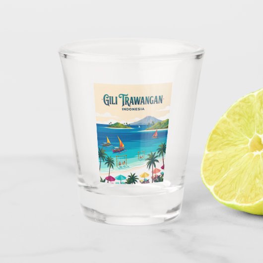 Gili Trawangan Indonesien Schnapsglas (Vorderseite)
