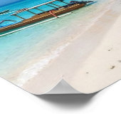 Gili Trawangan Island Paradise Beach Wall Art Poster (Ecke)