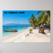 Gili Trawangan Island Paradise Beach Wall Art Poster (Vorne)