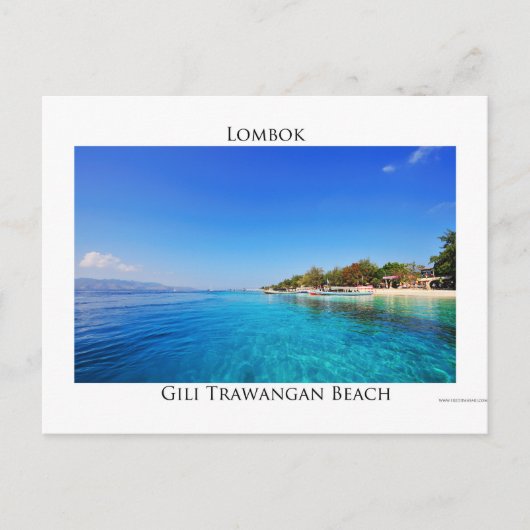 Gili Trawangan, Lombok Postkarte (Vorderseite)