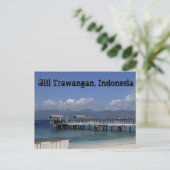 Gili Trawangan Postcard Postkarte (Stehend Vorderseite)