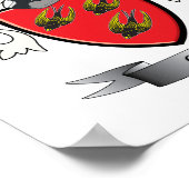 Gill-Familienwappen-Wappen Poster (Ecke)