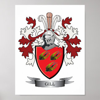 Gill-Familienwappen-Wappen Poster