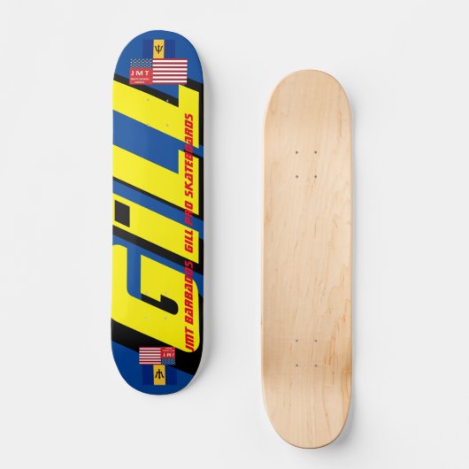 GILL JMT BARB 7 3/4" Skateboard Deck (Vorderseite)