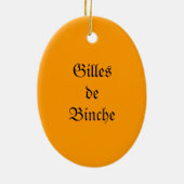 Gilles de Binche Keramik Ornament (Hinten)