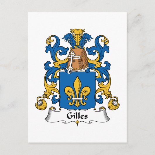 Gilles Familienwappen Postkarte (Vorderseite)