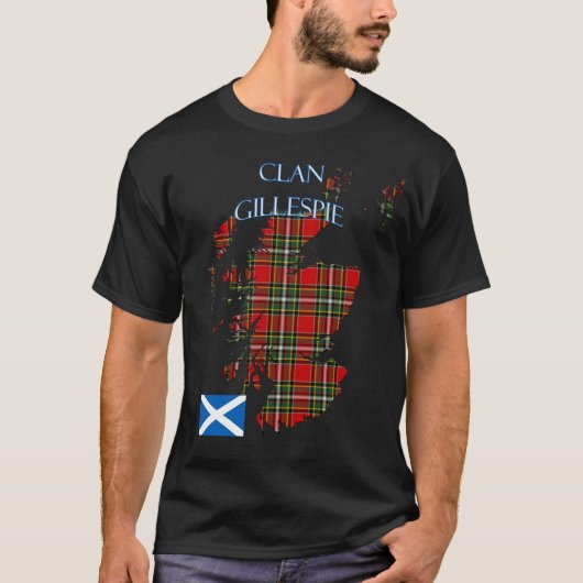 Gillespie Scottish Clan Tartan Scotland T-Shirt (Vorderseite)