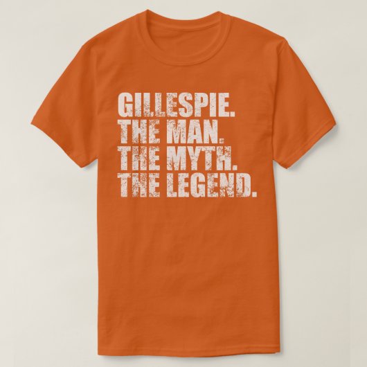 GillespieGillespie Familienname Gillespie Nachname T-Shirt (Design vorne)