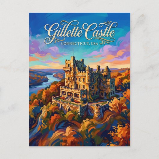 Gillette Castle State Park Connecticut Postkarte (Vorderseite)