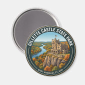 Gillette Castle State Park USA Magnet (Vorderseite/Rückseite)