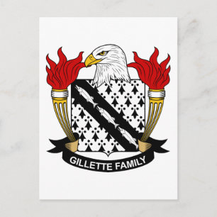 Gillette Familienwappen Postkarte