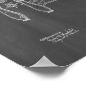 Gillette Razor Patent - Chalkboard Poster (Ecke)