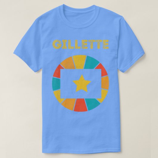 Gillette Wyoming Vintag Distressed Souvenir 1 T-Shirt (Design vorne)