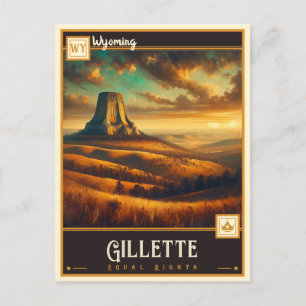 Gillette, Wyoming Vintage Postkarte