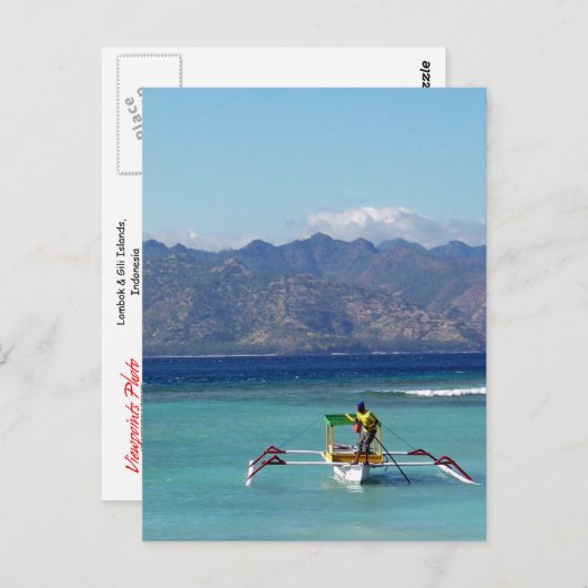 Gilli Islands Boat Postcard Postkarte (Vorne/Hinten)