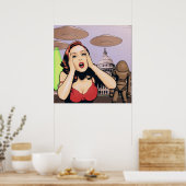 Gillian Anderson Poster (Küche)