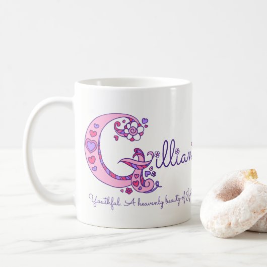 Gilliannamensbedeutung dekorative kaffeetasse (Mit Donut)