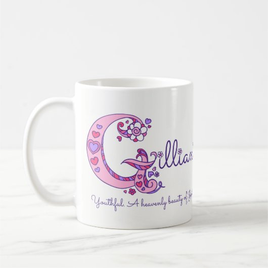 Gilliannamensbedeutung dekorative kaffeetasse (Links)