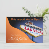 Gillians Custom Las Vegas Save the Date (Stehend Vorderseite)