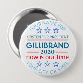 Gillibrand Präsidentschaftswahlkampf 2020 Button (Vorne & Hinten)