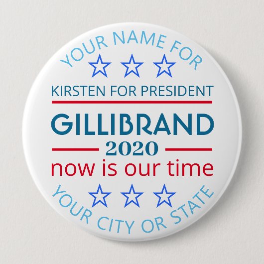 Gillibrand Präsidentschaftswahlkampf 2020 Button (Vorderseite)
