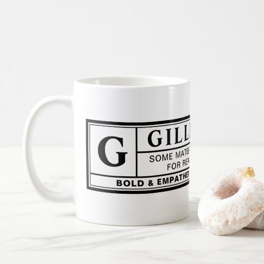 Gillibrand-Warnschild Kaffeetasse (Mit Donut)