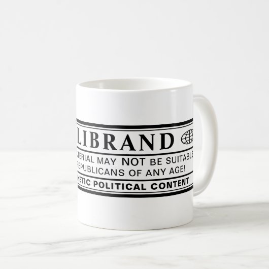 Gillibrand-Warnschild Kaffeetasse (VorderseiteRechts)