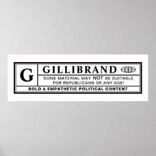 Gillibrand-Warnschild Poster