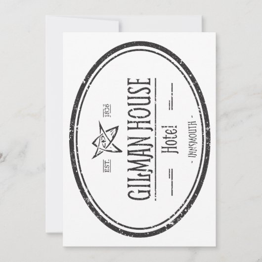 Gilman House Innsmouth Lovecraftian Einladung (Vorderseite)
