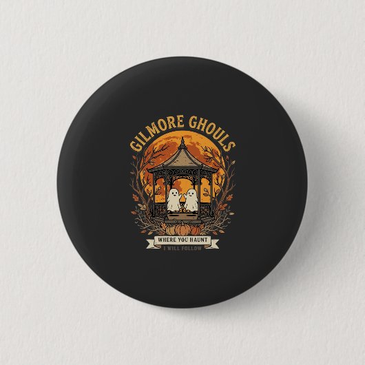 Gilmore Ghouls Halloween-Geist-Gartenpavillon Desi Button (Vorderseite)