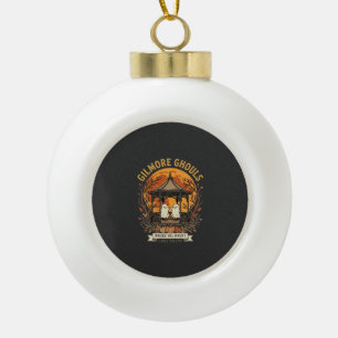 Gilmore Ghouls Halloween-Geist-Gartenpavillon-Desi Keramik Kugel-Ornament