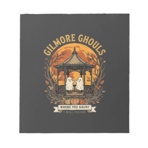 Gilmore Ghouls Halloween-Geist-Gartenpavillon Desi Notizblock