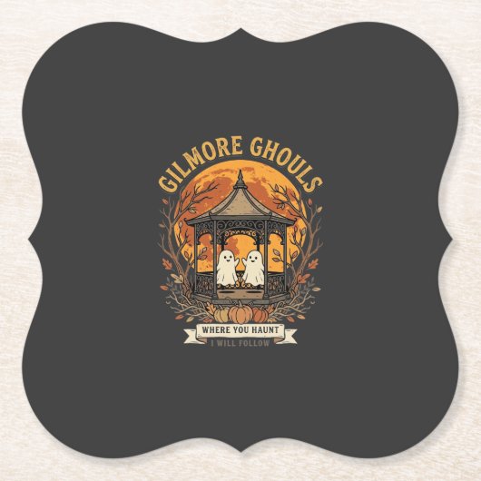 Gilmore Ghouls Halloween-Geist-Gartenpavillon Desi Untersetzer (Vorderseite)
