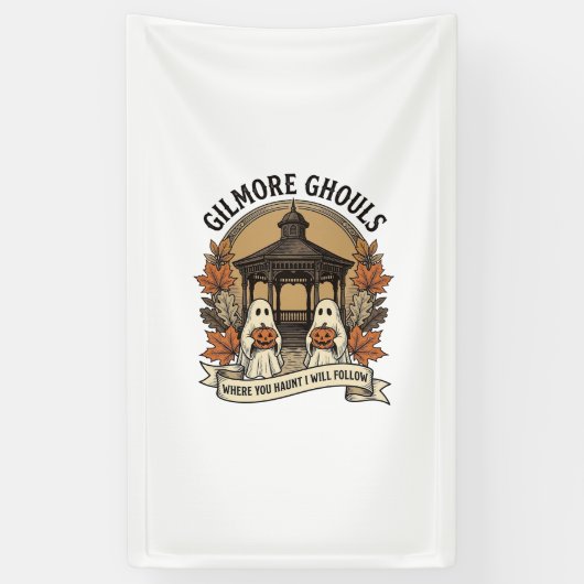 Gilmore Ghouls Vintage Halloween Geist Banner (Vertikal)