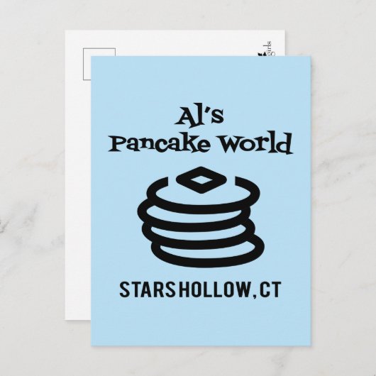 Gilmore Girls | Al's Pancake World Logo Postkarte (Vorne/Hinten)