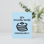 Gilmore Girls | Al's Pancake World Logo Postkarte (Stehend Vorderseite)