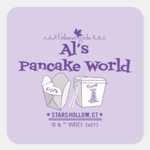 Gilmore Girls  Al's Pancake World Quadratischer Aufkleber