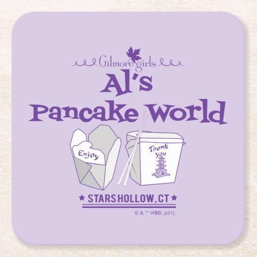 Gilmore Girls | Al's Pancake World Rechteckiger Pappuntersetzer (Vorderseite)