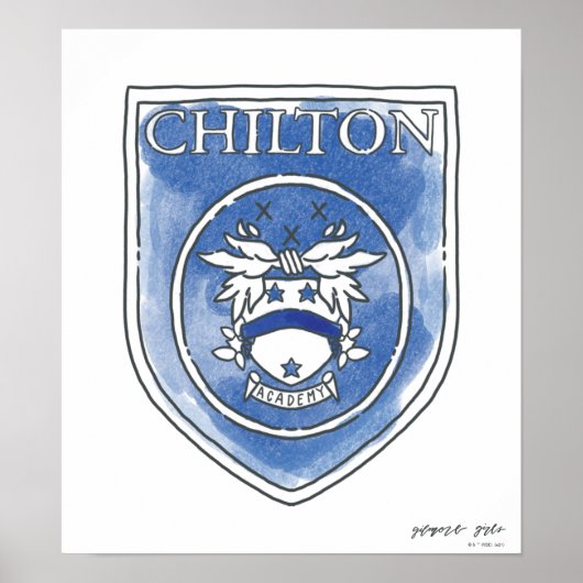 Gilmore Girls | Chilton Academy Watercolor Abzeich Poster (Vorne)