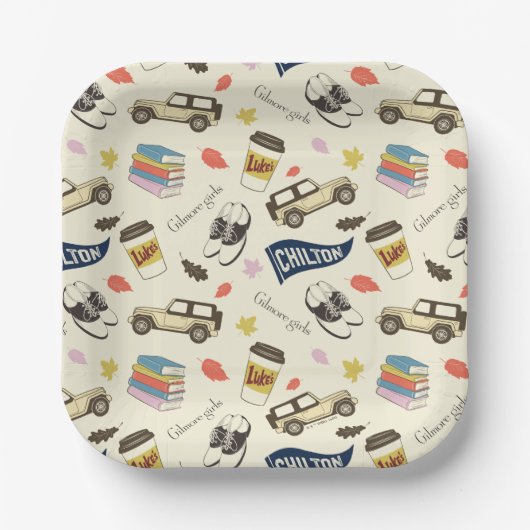 Gilmore Girls Chilton Fall Pattern Pappteller (Vorderseite)