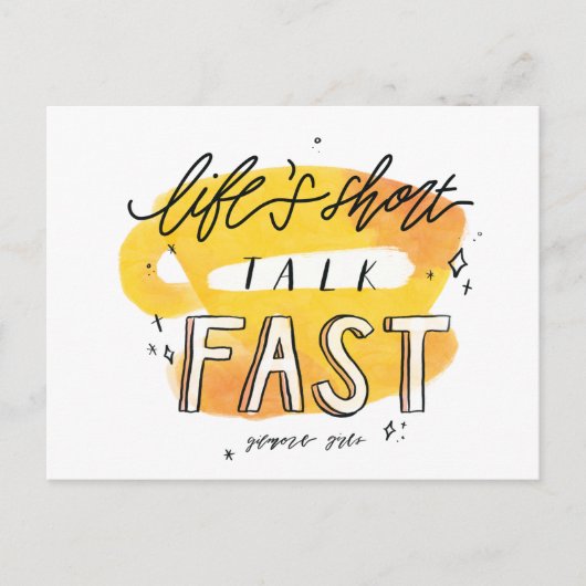 Gilmore Girls | Das Kurze Leben schnell Postkarte (Vorderseite)