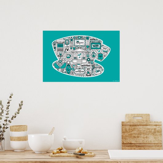 Gilmore Girls Doodle Art Poster (Küche)