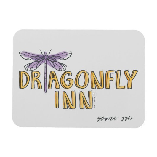 Gilmore Girls | Dragonfly-Inn-Wasserfarben-Logo Magnet (Horizontal)