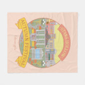 Gilmore Girls | Festival Moon and Stars Fleecedecke (Vorderseite (Horizontal))