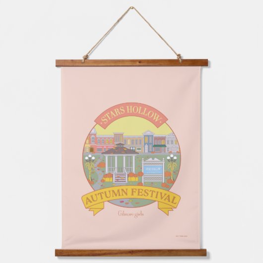 Gilmore Girls | Festival Moon and Stars Wandteppich Mit Holzrahmen (Vorderseite)