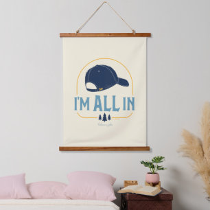 Gilmore Girls Ich bin ganz in Lukes Hut Wandteppich Mit Holzrahmen