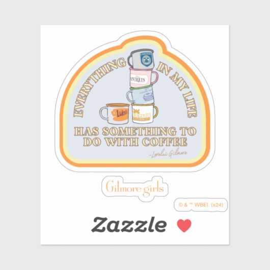 Gilmore Girls | Kaffeekonzept Grafisch Aufkleber (Blatt)