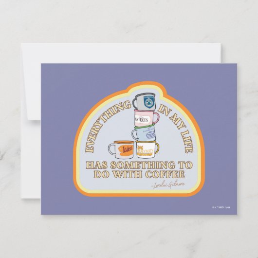 Gilmore Girls | Kaffeekonzept Grafisch Mitteilungskarte (Vorderseite)